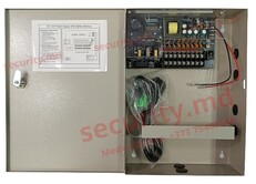 РИП IFSEC Импульсный источник питания 12V/10A на 9 выходов, UPS-P12/15/18 9СH ( корпус метал ) LED Индикация