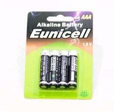 Батарейка Eunicelll AAA / 1,5V Alkaline (4 батарейки на блистере, цена за блистер)