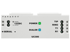 Paradox UC300 Универсальный конвертер UC300 позволяет ЦС получить события и тревоги в формате CID от любого охранной панели в IP приемник Paradox