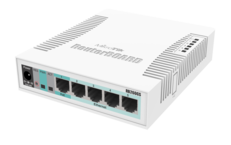 Comutator pentru 5 porturi Gigabit 10/100/1000 Ethernet și 1 port SFP MikroTik RB260GS