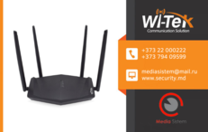 Router wireless 802.11 b/g/n cu PoE WiTek WI-R2-CCTV până la 300 Mbps.