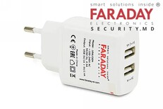 Sursă de alimentare 18W/OEM cu 2 ieșiri USB 5V/1A+2.4A Faraday Electronics