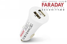 Faraday Electronics 18W/USB/2.4A +1 A încărcător auto cu 2 ieșiri USB 2.4A și 1A