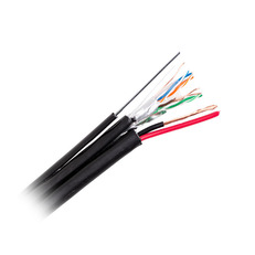 Cablu cu perechi torsadate LK-CAT.5E-FTP + tros + cablu de alimentare 2×0,5