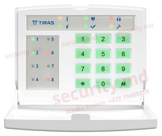 Tiras K-LED8 Tastatură cu LED-uri pentru 8 indicatori de zonă/grup pentru funcționarea cu sistemele de alarmă Orion NOVA